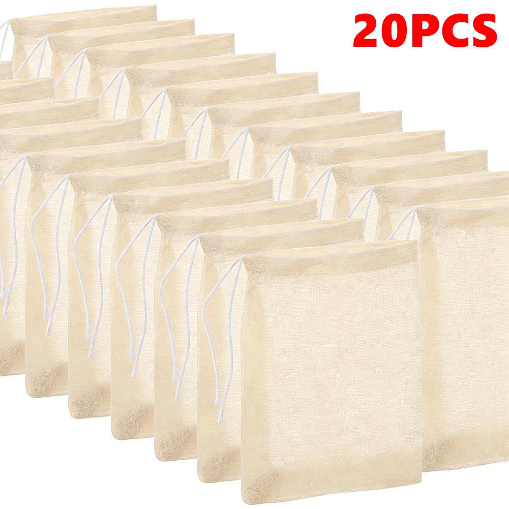

100-20PCS Tea Strainer Lightweight and Delicate Household Tea Spices Mesh Filter Empty Tea Bags High Quality Kitchen Drinkware S 8x10cm