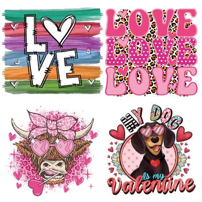 Letters Animals Thermal Sticker On Clothes Love Stripes Heat Press Appliqued Jeans Diy Accessory Sticker Patch On Clothes