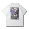 The Anime Dragon Ball Collaboration Black Goku Shortsleeved Tshirt for Men and Women in Loose Black and White for Summer