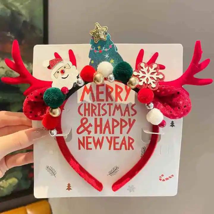 Serre-tête à bois de Noël pour enfants - Accessoire festif pour les fêtes