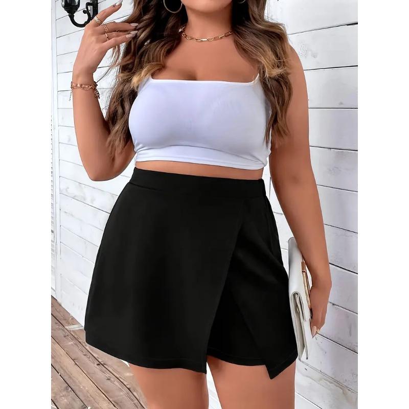 

Женская летняя сексуальная толстая юбка Mm Short Юбка большого размера 5XL чёрный