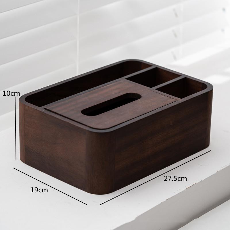 Luxury Walnut Tissue Box, Napkin Holder, Rectangular Storage Rack, Living Room Remote Control Storage Box, Kitchen Supplies