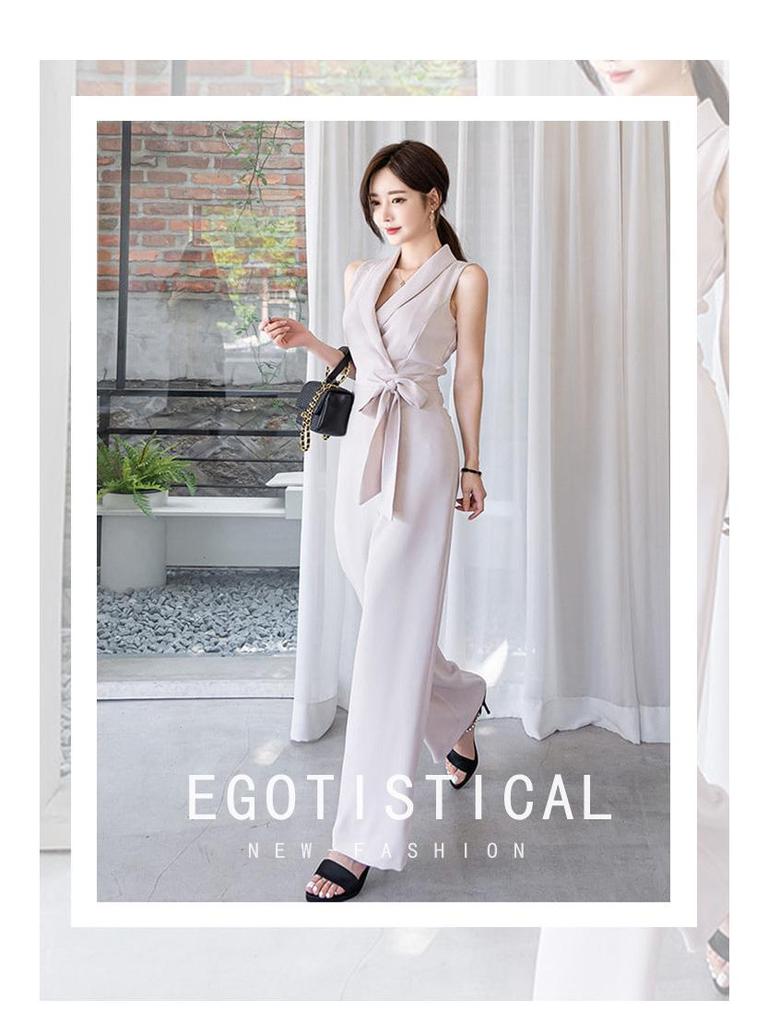 Elegant Lace Waist Sleeveless Jumpsuit - Summer 2025 Collection