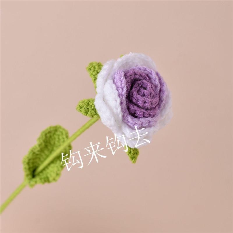 Handmade Knitted Wool Rose - Creative Valentine's Day or Birthday Gift for Girlfriend or Best Friend