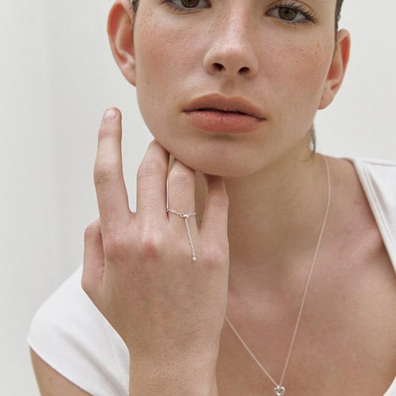 mimesi Heart Chain Ring