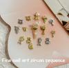 Zircon Goddess Series: Cute Peppa Pig, Fox, Mickey, Goldfish Press-On Nail Accessories