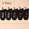 5 Pairs of Men's Autumn and Winter Solid Color Thickened Warm Tube Socks