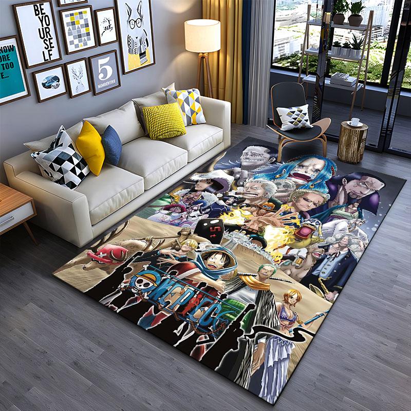 One Piece Anime Character Carpet Suitable As a Non-slip Mat for the Living Room or Bedroom Sofa