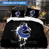 3PCS Vancouver Canucks Printed Bedding Set For Bedroom dormitory,  Includes 1 Duvet Cover & 2 Pillowcases for All Seasons Home Decor Fan gifts