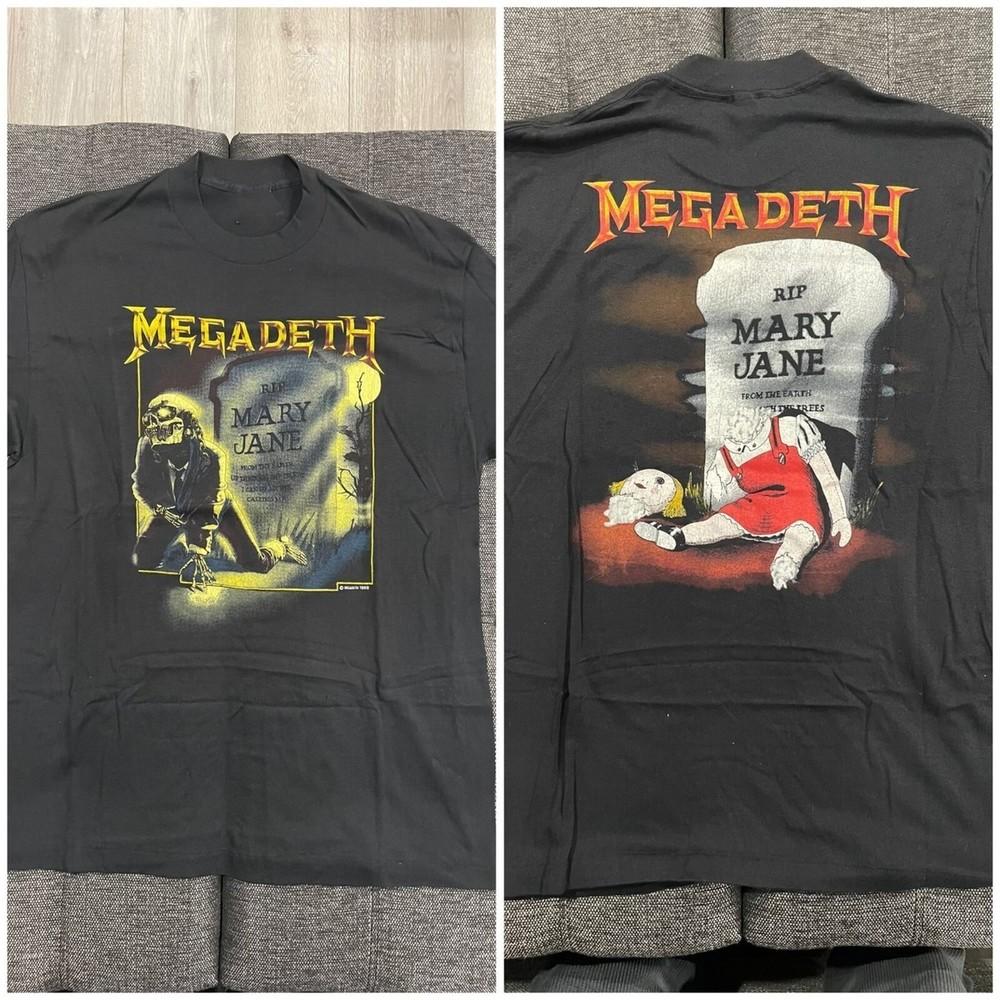 С Рождеством 1988 года Megadeth - Коллекция футболок тура RIP Mary Jane S-5XL Футболка B07.73 Унисекс L