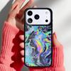Neon Marble Art Phone Case for iPhone 17 Air 16e 15 14 13 Pro Max Back Cover for 12 11 Pro Coque