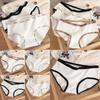 Comfortable Women's Cotton Underwear Stylish Japanese Sweet Breathable Mid Waist Triangle Shorts