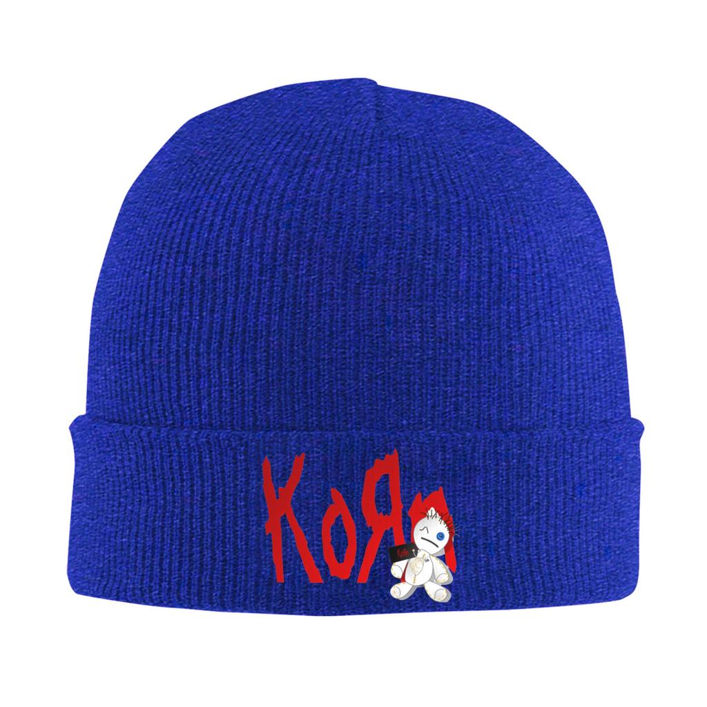 Korn Band Doll Logo Knitted Caps Women'S Men'S Beanie Winter Hats Acrylic Crochet Cap
