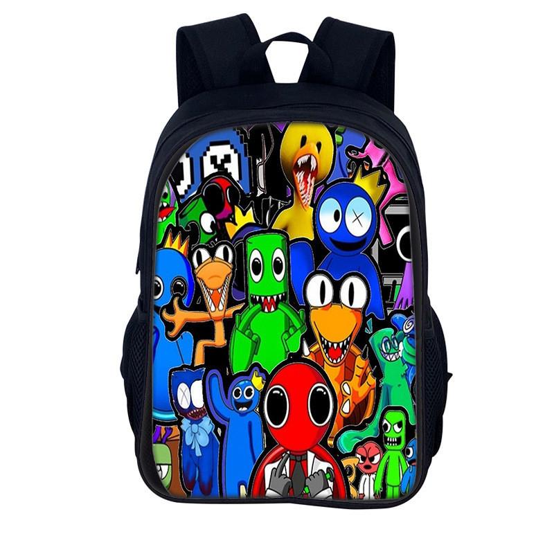 Rainbow Friends Kids Backpack With Polyester Material And Spacious Design For School And Daily Use