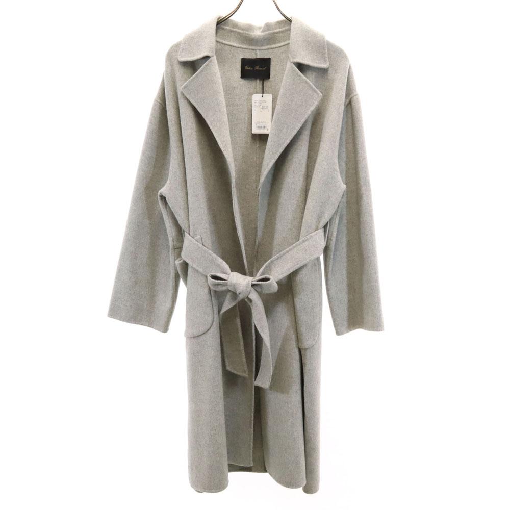 

неиспользованное пальто-халат оверсайз URBAN RESEARCH из смесовой шерсти River F серое С биркой Женское Б/У