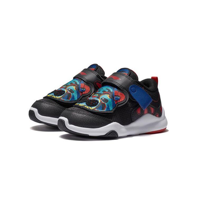 Li Ning Kids Tiger Power Shock Absorbing Casual Shoes Kids Casual Shoes Black Red YKNS002-3