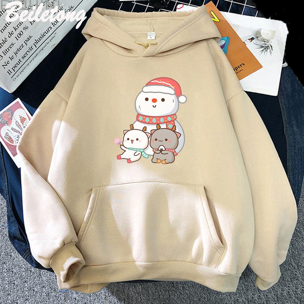 Cute Cat Long Sleeve Hoodie Goma Kawaii Peach Cat Boyfriend Sweatshirt Girlfriend Lovely Kitty Mochi Romantic Hoddies