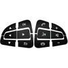 Car Button Stickers Interior Decals Compatible with 2008-2014 Mercedes Benz W204 C250 C350 E-Class Steering Wheel AC Window Radio Number Door & Air