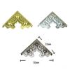 24PCS Antique Corner Protector Jewelry Chest Box Wooden Case Decorative Corner Protector Furniture Hardware Corners Brackets