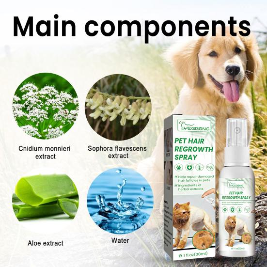 30ml Pet Hair Care Spray Anti-shedding Anti-Clumping Hair Growth Fur Care Repair Damaged Hair