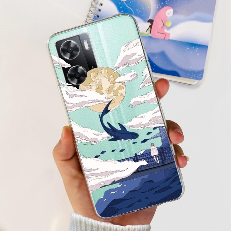 Luxury Silicone Soft Bumper For Oppo A57 A57s A57e A77 A77s Phone Case Cover Beauty Women Fashion Slim Fundas Oppo A77 5G Coque