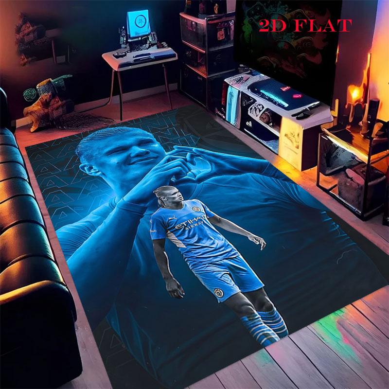 Haaland Football Carpet Rug for Living Room Bedroom Home Sofa Decoration,Kids Play Nonslip Floor Mat