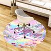 1PC Unicorn Flowers Non-Slip Floor Round carpet, Office, family, bedroom, Large Area Rug Indoor Rugs,  Durable Polyester-L0395