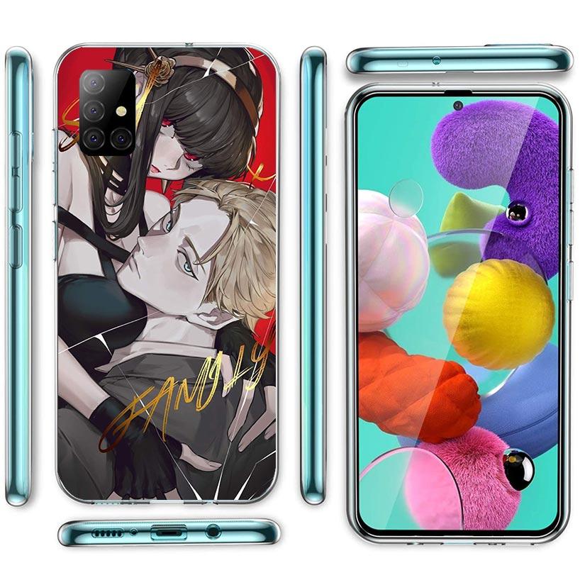 Anime S-Spy Family Anya Phone Case For Samsung Galaxy A12 A52S A42 A32 A22 A51 A50 Note 20 Ultra 10 S10 Plus A71 A70 A31 A30 A10