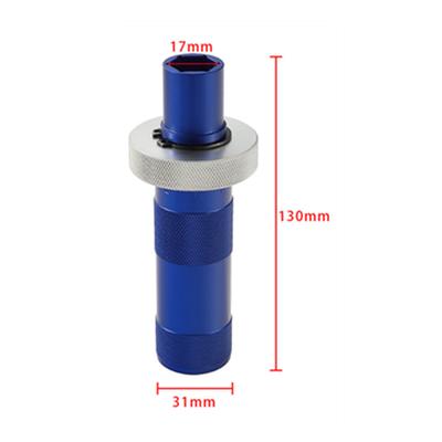 Blauer Hinterradstoßdämpfer Hochkompressionsversteller Schlüssel Aluminiumlegierung(17MM)
