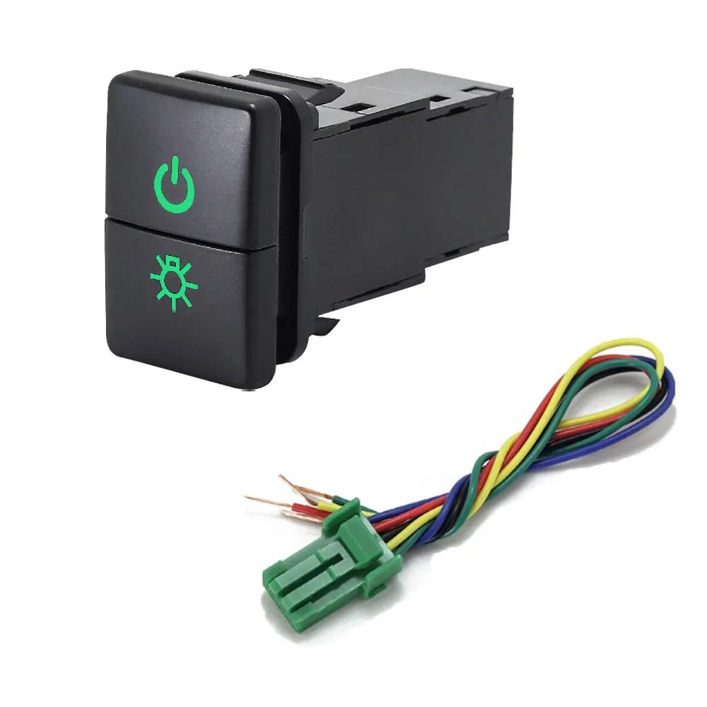 LED Dual Fog Light Switch Radar Parking Sensor Power Headlight Control Button for Suzuki Jimny - Ignis Spacia Speedwings
