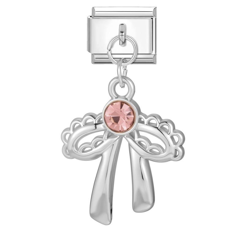 

Fashion Star Bow Knot Heart Star Moon Pendant Italian Charm Links Stainless Steel Fit 9mm Italian Chain Bracelet DIY Jewelry
