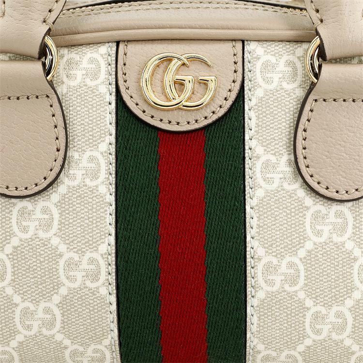 Gucci Ophidia GG Monogram Abnehmbarer Lederriemen Reißverschluss Leinwand und Leder Mini Schultertasche Crossbody Tasche Damen Handtaschen 724606-FABEX-9642
