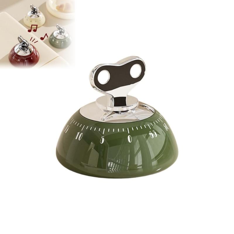 Magnetic Kitchen Timer Vintage Style Manual Countdown Cooking Baking Down Up Loud Alarm Magnet Clock Study Clock Kitchen