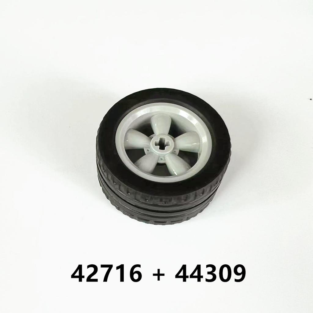 Rainbow Pig MOC Parts Wheel 42716 + Tire 44309 15413 55976 70695 Compatible Bricks DIY Building Blocks Particle Kid Toy Gift