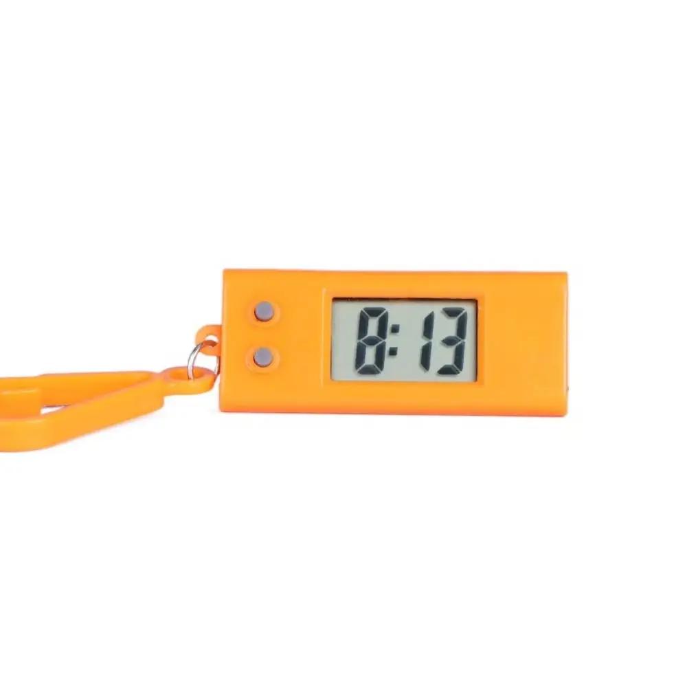 С пряжкой Треугольные Электронные Подвесные Часы Маленькие Противоударные Электронные Часы Брелок Бесшумные Мини Светодиодные Цифровые Часы Студенческие