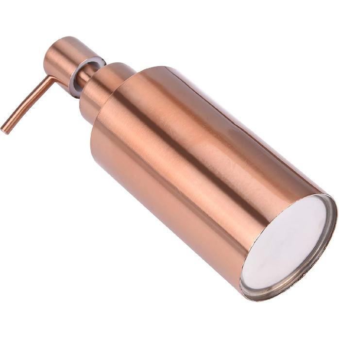 Soap Dispenser - 250ml Stainless Steel Kitchen Bathroom Countertop Hand Pump Soap Dispenser Lotion Bottle (Rose Gold)
