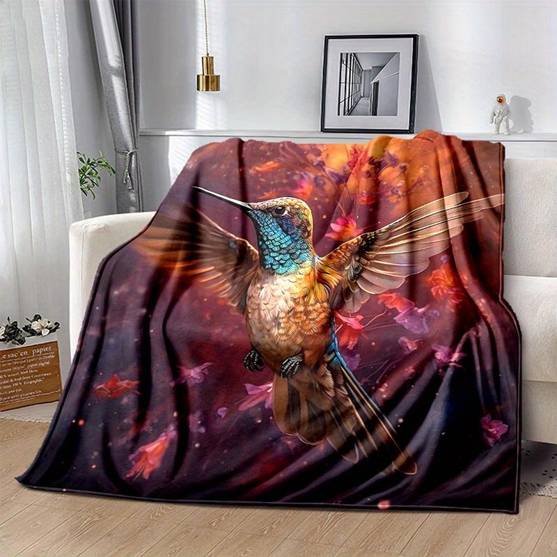 1 Stück Kolibri im Flug Decke Weicher Überwurf für Heimdekoration, Geschenkidee, Wohnzimmer, Reisen, Camping, Autodecken
