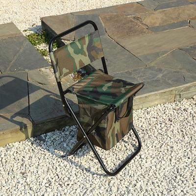 Cadeira Mochila Dobrável Compacta com Design de Camuflagem e Tecido Oxford 600D para Conforto Adicional