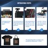 SucceBuy Hitzepresse 5in1 Hitzepressenmaschine 12x15in Clamshell Sublimation Transferdrucker Digitale Präzise Temperaturregelung