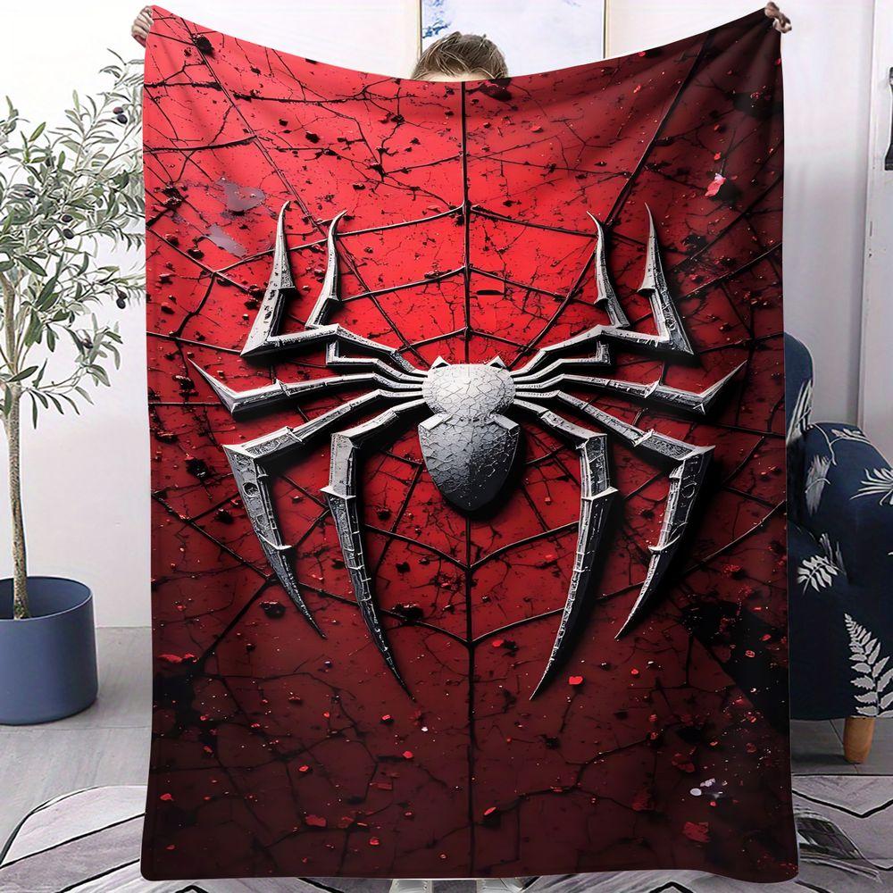 Hero Print Flannel Blanket Throw Blanket Warm Gift Blanket Soft Digital Printed Fleece Throw for Sofa Bed Travel Home