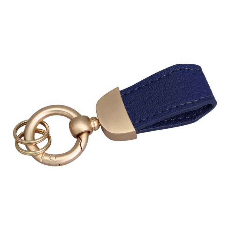 Elegant Texture Keychain Fashionable Color PU Leather Texture Practical Key Holder Key and Bag Charm for Any Occasion