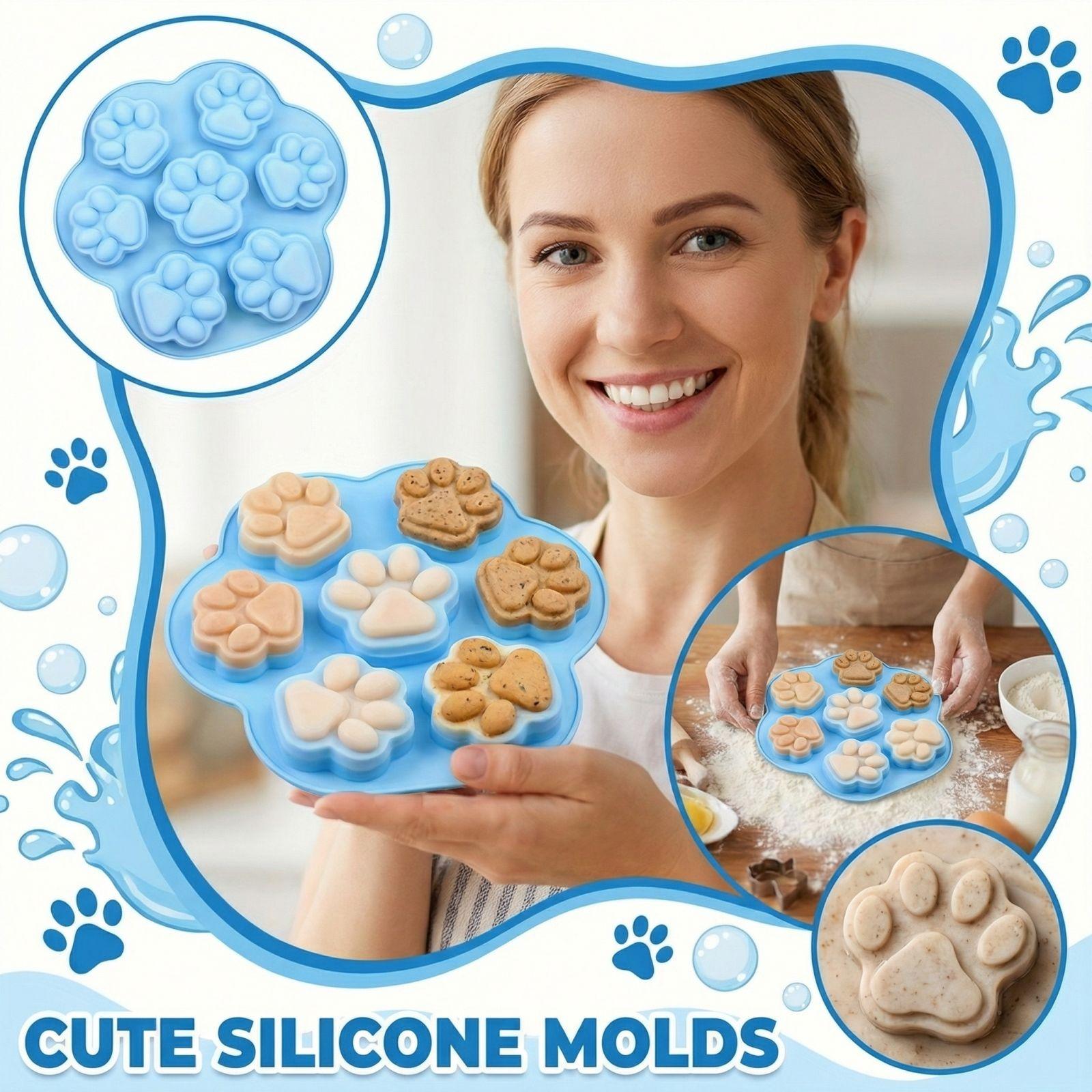 

7 Cartoon Silicone Soap Baking And Ice Making Molds One Size