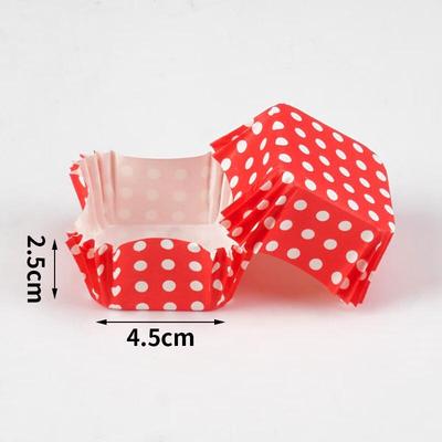 Gefütterte quadratische Papierbackförmchen für Kuchen