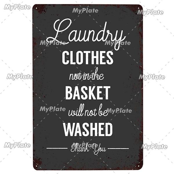 [MyPlate] Wäscherei-Vintage-Metallschild, Blechschild, Toilettendekoration, Männerhöhle, Plakette für Zuhause, Wanddekoration, Barschild, Heimdekoration, Heimposter