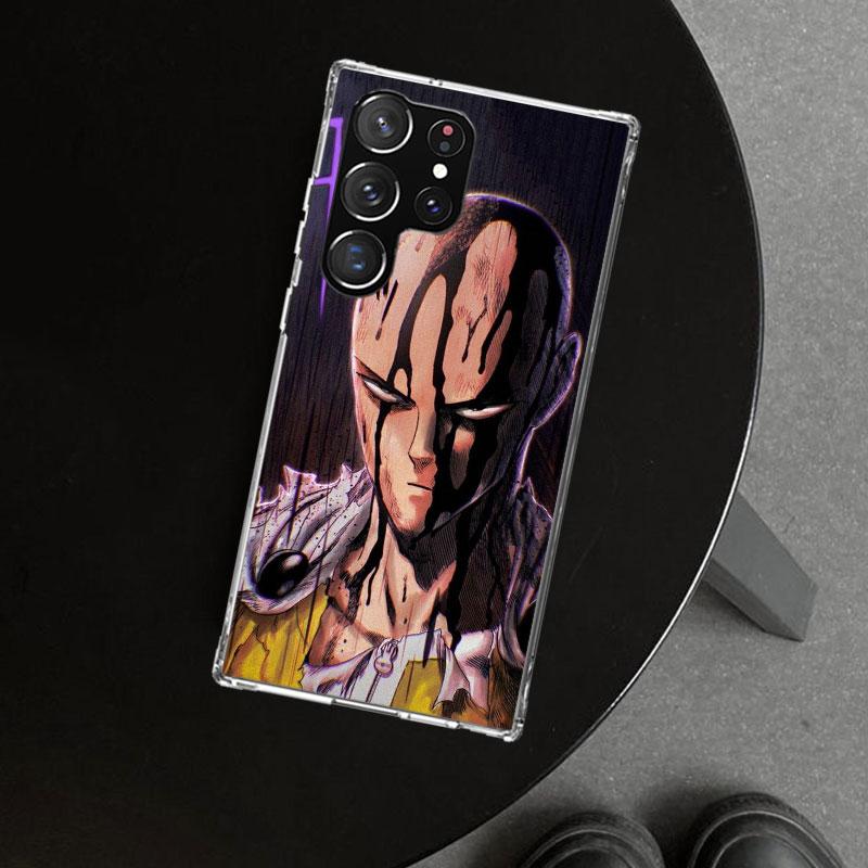 One P-Punch-Man Saitama King Phone Case Cover for Samsung Galaxy S26 S25 Edge S24 S23 Ultra S22 Plus S21 FE S20 + Art Customized