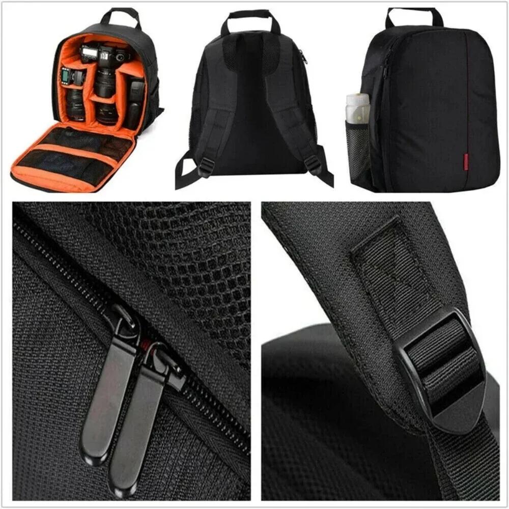 Multifunctional Waterproof DSLR Camera Backpack Shockproof Padded Camera Bag with Adjustable Dividers Lightweight Photography