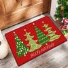 Christmas Themed Door Mat Festive Patterns Like Santa Claus Reindeer Sleigh Christmas Trees Gifts Non Slip Welcome Entrance Ru