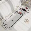 OEING Cat Paw Print Faux Cashmere Bedside Rug