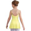 Girls Ballet Dance Dresses Front Ruched Sleeveless Backless Tulle Dress Warm-Up Practice Performance