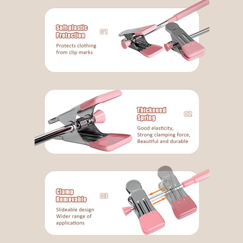 Pants Hangers with Clips 5Pack Adjustable SkirtHangers for Women Non-Slip Trousers Hanger for Jeans Clothes Hangers for Pants